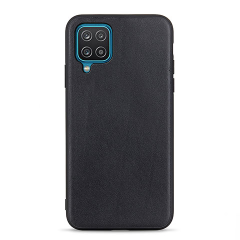 Funda Lujo Cuero Carcasa B01H para Samsung Galaxy A12 Nacho Negro