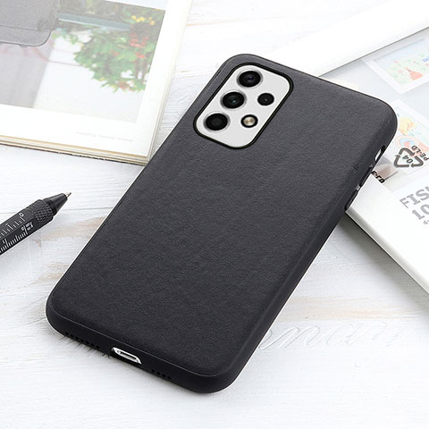 Funda Lujo Cuero Carcasa B01H para Samsung Galaxy A23 5G Negro