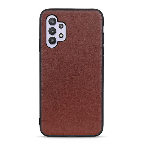 Funda Lujo Cuero Carcasa B01H para Samsung Galaxy A32 4G Marron