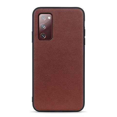 Funda Lujo Cuero Carcasa B01H para Samsung Galaxy S20 FE 4G Marron