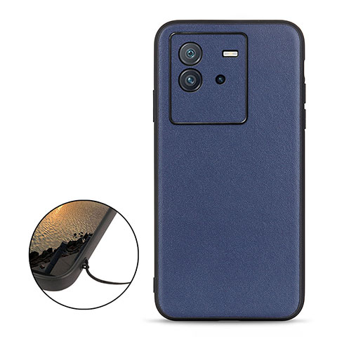 Funda Lujo Cuero Carcasa B01H para Vivo iQOO Neo6 5G Azul