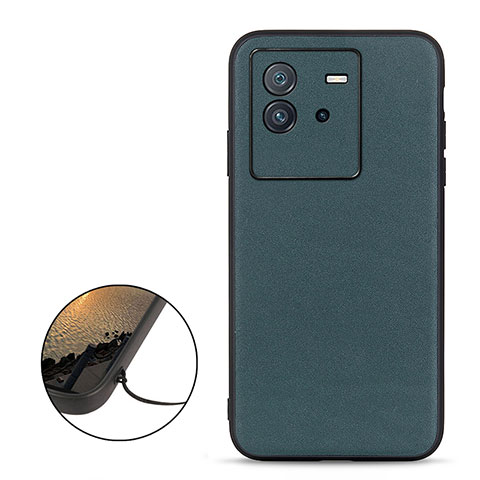 Funda Lujo Cuero Carcasa B01H para Vivo iQOO Neo6 5G Verde