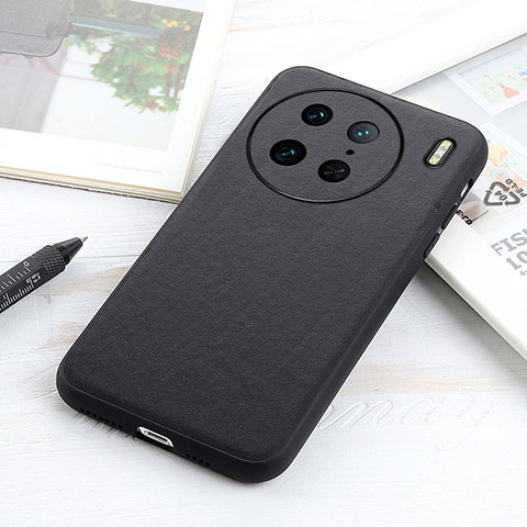 Funda Lujo Cuero Carcasa B01H para Vivo X90 Pro 5G Negro