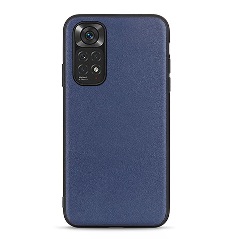 Funda Lujo Cuero Carcasa B01H para Xiaomi Redmi Note 11 4G (2022) Azul