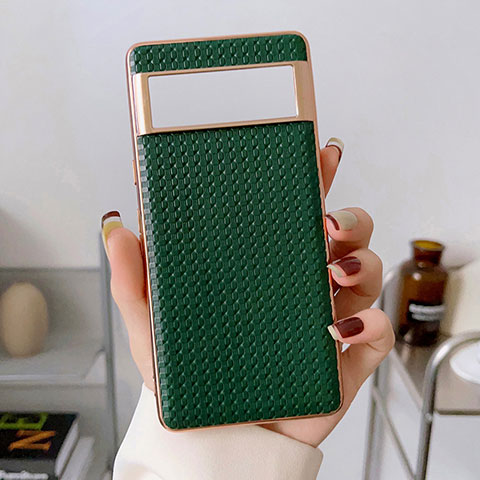 Funda Lujo Cuero Carcasa B02H para Google Pixel 6a 5G Verde