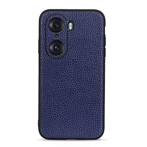 Funda Lujo Cuero Carcasa B02H para Huawei Honor 60 5G Azul