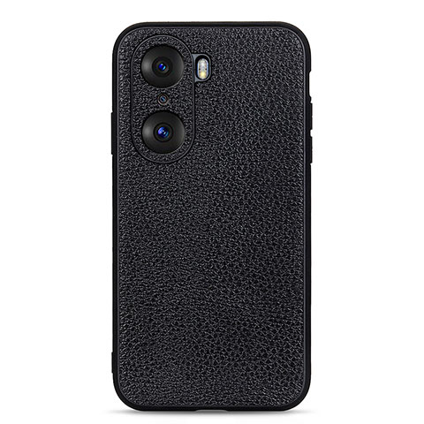 Funda Lujo Cuero Carcasa B02H para Huawei Honor 60 Pro 5G Negro