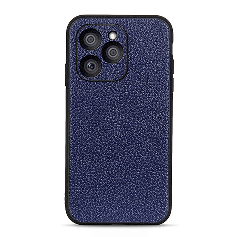 Funda Lujo Cuero Carcasa B02H para Huawei Honor 60 SE 5G Azul