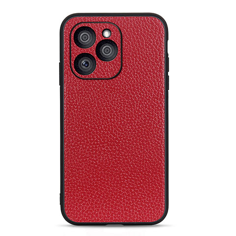 Funda Lujo Cuero Carcasa B02H para Huawei Honor 60 SE 5G Rojo