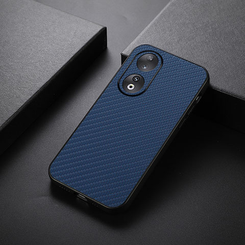 Funda Lujo Cuero Carcasa B02H para Huawei Honor 90 5G Azul