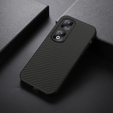 Funda Lujo Cuero Carcasa B02H para Huawei Honor 90 Pro 5G Negro