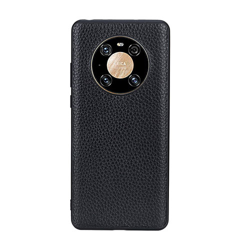 Funda Lujo Cuero Carcasa B02H para Huawei Mate 40 Pro Negro