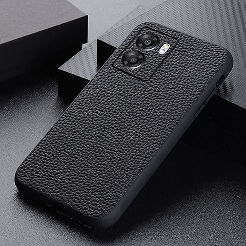 Funda Lujo Cuero Carcasa B02H para Oppo A56S 5G Negro