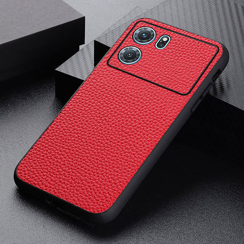 Funda Lujo Cuero Carcasa B02H para Oppo K10 5G Rojo