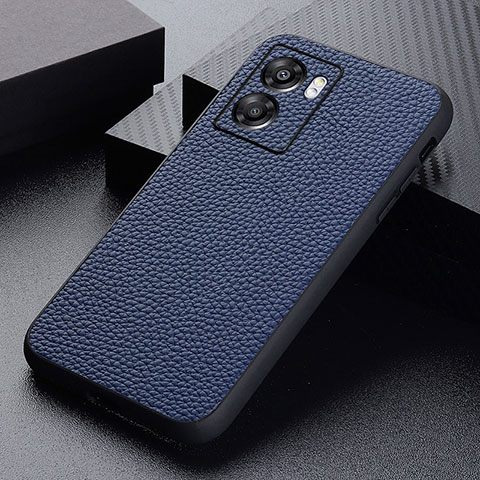 Funda Lujo Cuero Carcasa B02H para Realme V23 5G Azul