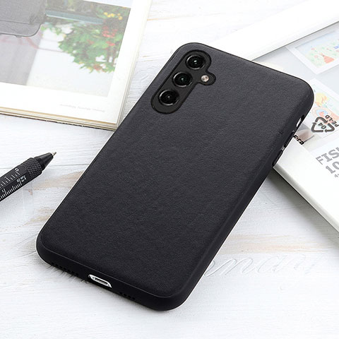 Funda Lujo Cuero Carcasa B02H para Samsung Galaxy A14 4G Negro