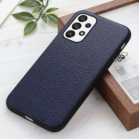 Funda Lujo Cuero Carcasa B02H para Samsung Galaxy A73 5G Azul