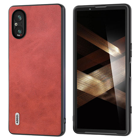 Funda Lujo Cuero Carcasa B02H para Sony Xperia 5 V Rojo