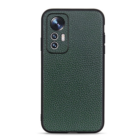 Funda Lujo Cuero Carcasa B02H para Xiaomi Mi 12S 5G Verde