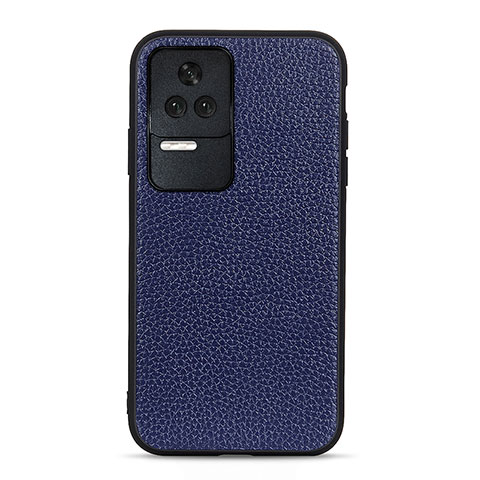 Funda Lujo Cuero Carcasa B02H para Xiaomi Redmi K50 5G Azul