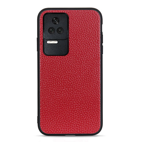 Funda Lujo Cuero Carcasa B02H para Xiaomi Redmi K50 Pro 5G Rojo