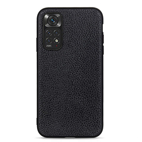 Funda Lujo Cuero Carcasa B02H para Xiaomi Redmi Note 11 4G (2022) Negro