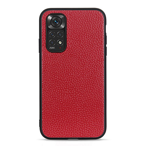 Funda Lujo Cuero Carcasa B02H para Xiaomi Redmi Note 11 4G (2022) Rojo