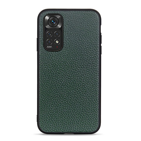 Funda Lujo Cuero Carcasa B02H para Xiaomi Redmi Note 11S 4G Verde