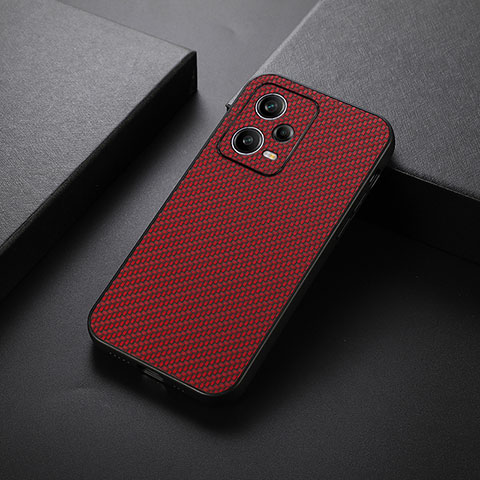 Funda Lujo Cuero Carcasa B02H para Xiaomi Redmi Note 12 Pro 5G Rojo