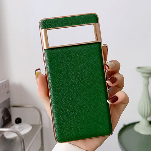 Funda Lujo Cuero Carcasa B03H para Google Pixel 7 5G Verde