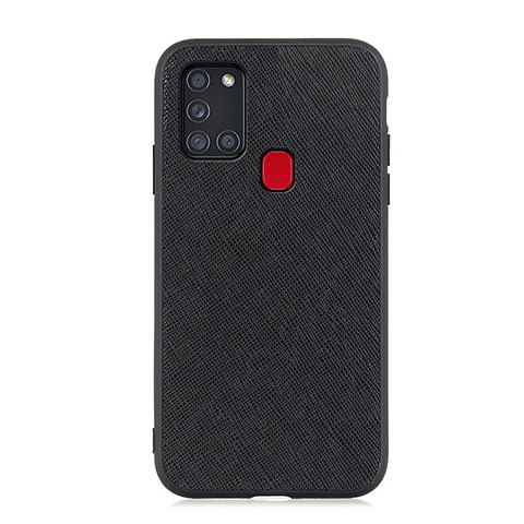 Funda Lujo Cuero Carcasa B03H para Samsung Galaxy A21s Negro