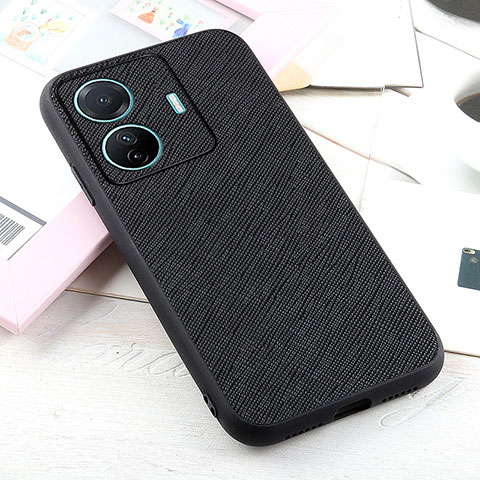 Funda Lujo Cuero Carcasa B03H para Vivo T1 Pro 5G Negro