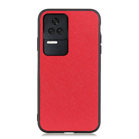 Funda Lujo Cuero Carcasa B03H para Xiaomi Poco F4 5G Rojo