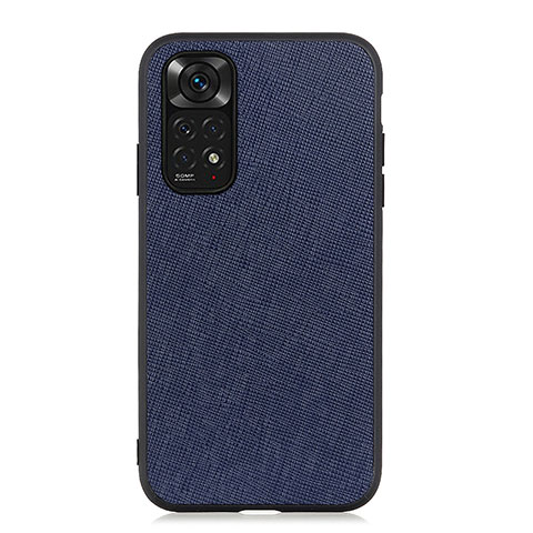 Funda Lujo Cuero Carcasa B03H para Xiaomi Redmi Note 11 4G (2022) Azul