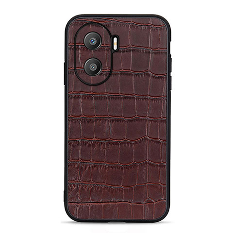 Funda Lujo Cuero Carcasa B04H para Huawei Honor X40i 5G Marron