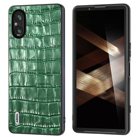 Funda Lujo Cuero Carcasa B04H para Sony Xperia 5 V Verde