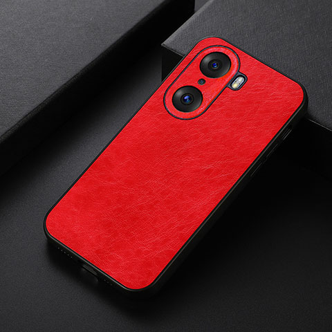 Funda Lujo Cuero Carcasa B05H para Huawei Honor 60 5G Rojo