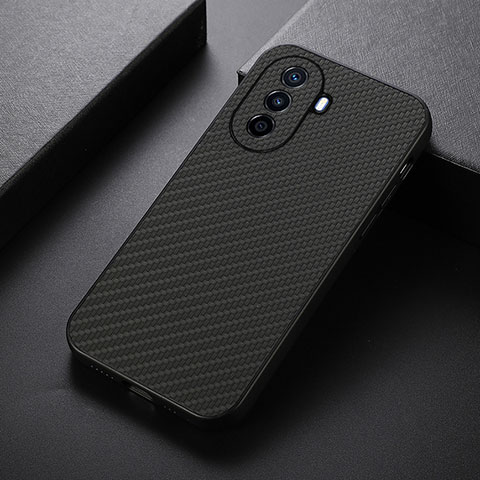 Funda Lujo Cuero Carcasa B05H para Huawei Nova Y70 Plus Negro