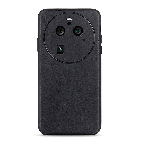 Funda Lujo Cuero Carcasa B05H para Oppo Find X6 5G Negro