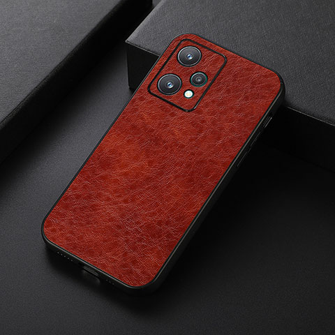 Funda Lujo Cuero Carcasa B05H para Realme 9 Pro 5G Marron