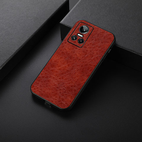 Funda Lujo Cuero Carcasa B05H para Realme GT Neo3 5G Marron