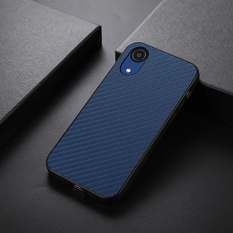 Funda Lujo Cuero Carcasa B05H para Samsung Galaxy A03 Core Azul