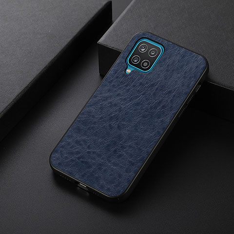 Funda Lujo Cuero Carcasa B05H para Samsung Galaxy A12 5G Azul