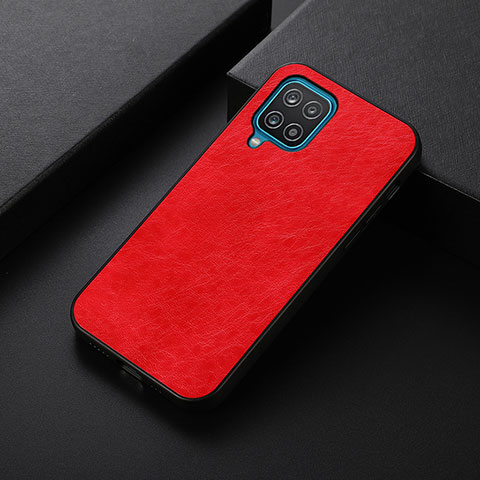 Funda Lujo Cuero Carcasa B05H para Samsung Galaxy A12 Nacho Rojo