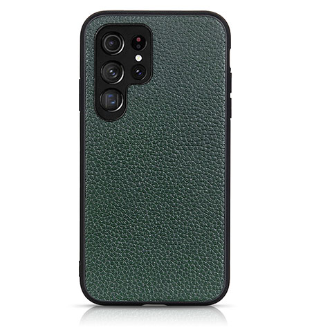 Funda Lujo Cuero Carcasa B05H para Samsung Galaxy S21 Ultra 5G Verde