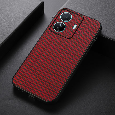 Funda Lujo Cuero Carcasa B05H para Vivo iQOO Z6 Pro 5G Rojo