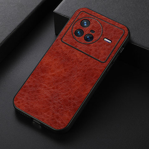 Funda Lujo Cuero Carcasa B05H para Vivo X80 5G Marron