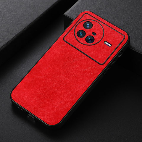 Funda Lujo Cuero Carcasa B05H para Vivo X80 5G Rojo