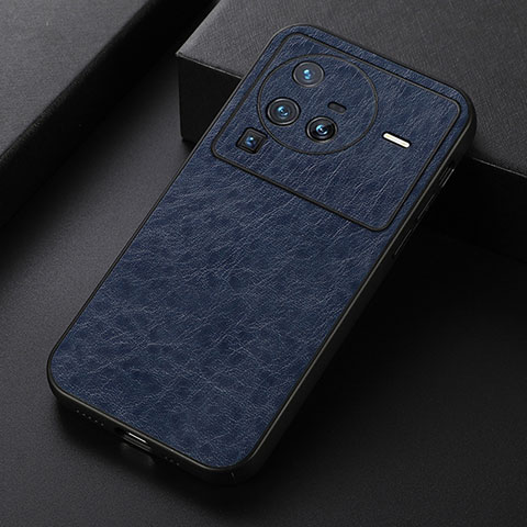 Funda Lujo Cuero Carcasa B05H para Vivo X80 Pro 5G Azul