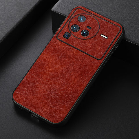 Funda Lujo Cuero Carcasa B05H para Vivo X80 Pro 5G Marron